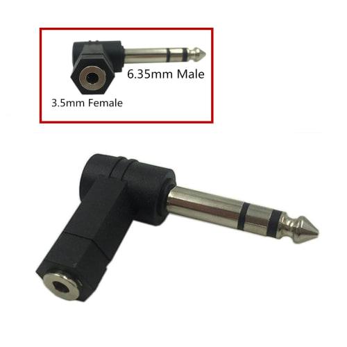 YINKE 3.5mm L-Shaped Stereo Converter Plug, Set of 2, Compatible with Headphones, Guitars, Keyboards, and Audio Devices, including Digital Pianos and