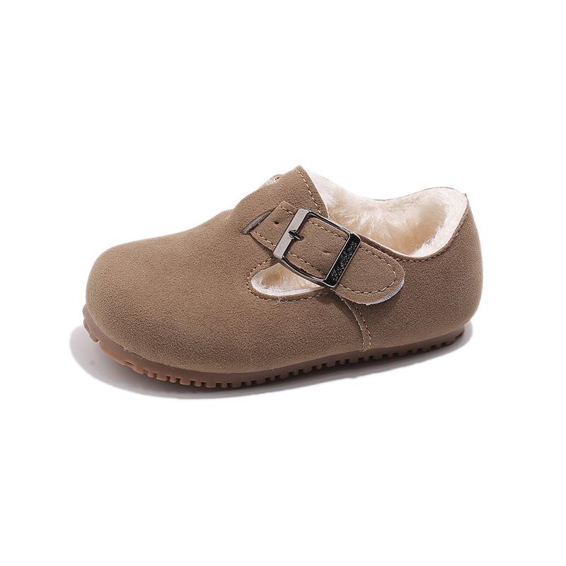 Детские зимние сапоги Birkenstock Kids Plus Velvet - 2025 Теплые пушистые утолщенные ботинки для девочек 25 хаки