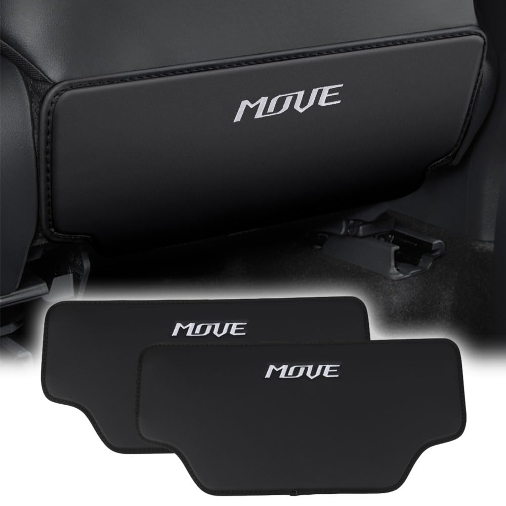 

XIKER Защитные накладки на спинки сидений из ПУ кожи для Daihatsu Move от царапин, грязи и воды, комплект из 2 штук LA150S, LA160S, LA100S, чёрный