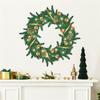 Christmas Welcome Santa Claus Wreath Stickers Christmas Home Door Window Decals KTY
