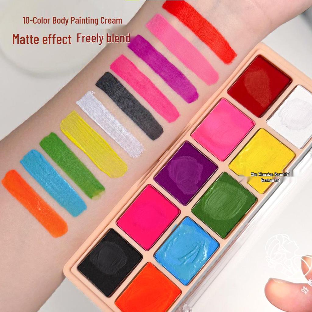 Watercolor Face Paint Palette for Halloween Makeup - Clown, Zombie, Vampire