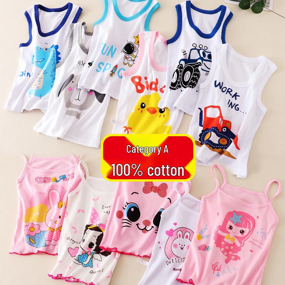 

Детская летняя хлопковая майка без рукавов Size 140 (120-135CM)