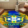 1PC rug Brazilian Football Federation Round mat Home Decor, Chair rug For livingroom,Bedroom, doormat home decor Birthday Gift Christmas Gifts