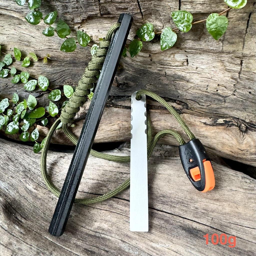 Hexagonal Magnesium Fire Starter Rod with Scraper for Outdoor and Wilderness Survival