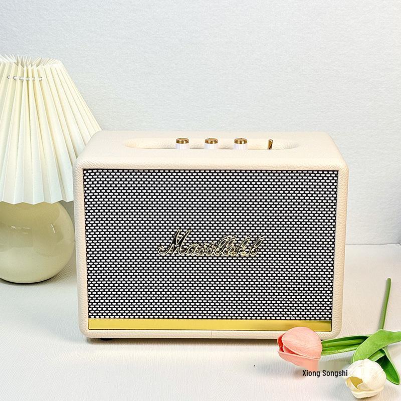 Marshall Speaker Model Audio Figurine: Wood and Leather Prop (Non-functional)