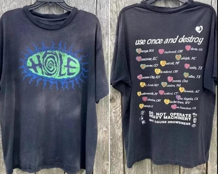 Hole Band 1994 Concert Tour 2 Sided Unisex Short Sleeve T shirt M