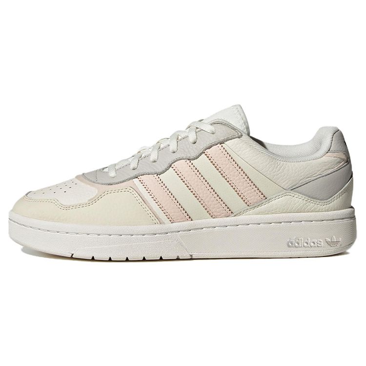 Adidas Originals Courtic Non-Slip Durable Low-Top Skate Shoes Unisex Sneakers White Pink Gray ID0566