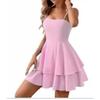 Neues Damen-Trägerkleid für Frühling und Sommer, rückenfrei, mit Schleife, kurz, sexy