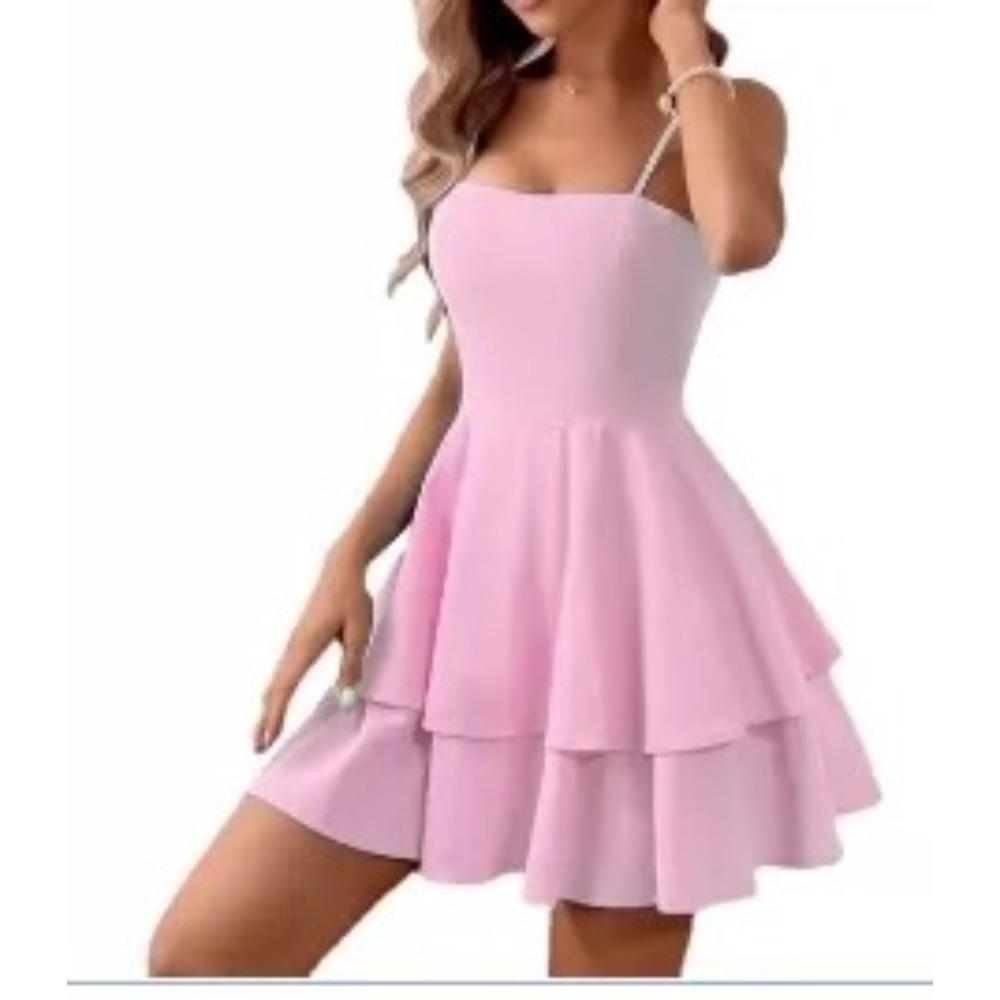 Neues Damen-Trägerkleid für Frühling und Sommer, rückenfrei, mit Schleife, kurz, sexy