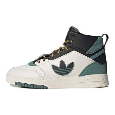 Originals Drop Step XL Leather Non-Slip Wear-Resistant Mid-Top Sneakers Unisex Sneakers Black Green GW6189