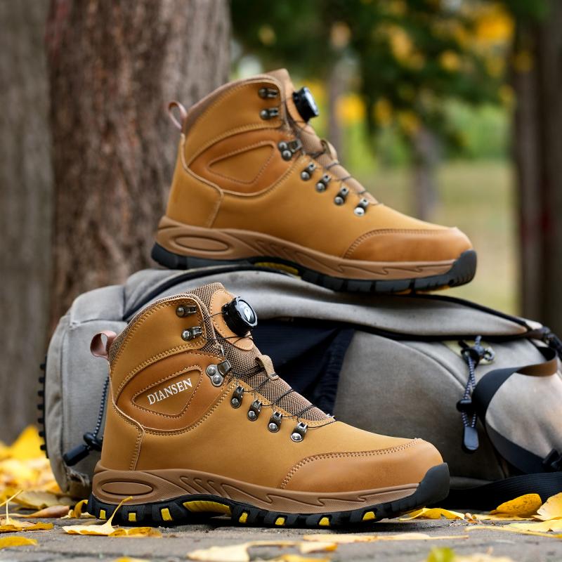 Men's Rotating Button Safety Shoes Steel Toe Work Sneakers Indestructible Shoes Puncture-Proof work Boots Waterproof Anti-slip