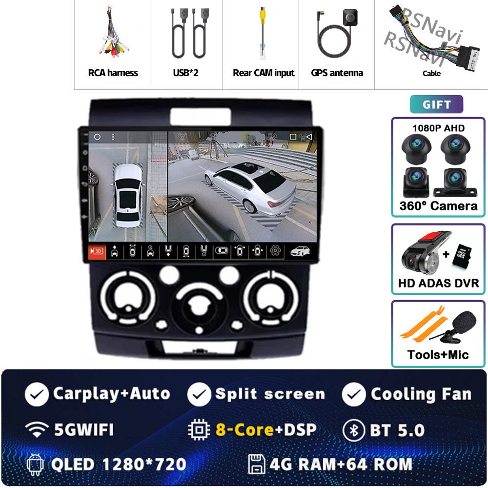 Android 14 DSP Car Radio For Ford Everest Ranger Mazda BT50 BT-50 2006 2007 - 2010 GPS Navigation Multimedia Video Player Stereo
