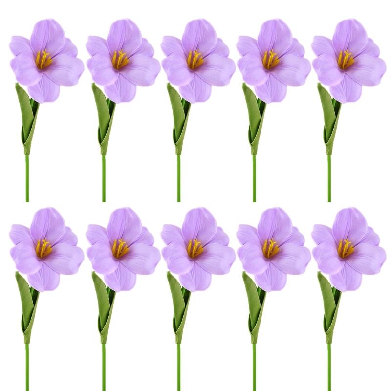 10Pcs Artificial Flower Bouquets Simulation Flowers Bouquets Arrangement for Wedding Party Home Garden Decoration