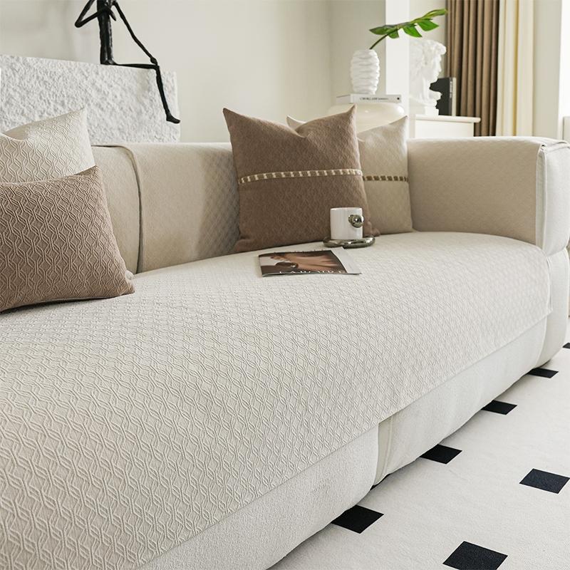 Sofa Cushion, Universal for All Seasons, Non-slip Seat Cushion, Simple Modern Living Room Leather Sofa Cover, Cloth Towel