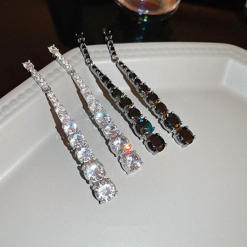 Cao Shi Elegant European & American High-End Statement Long Earrings