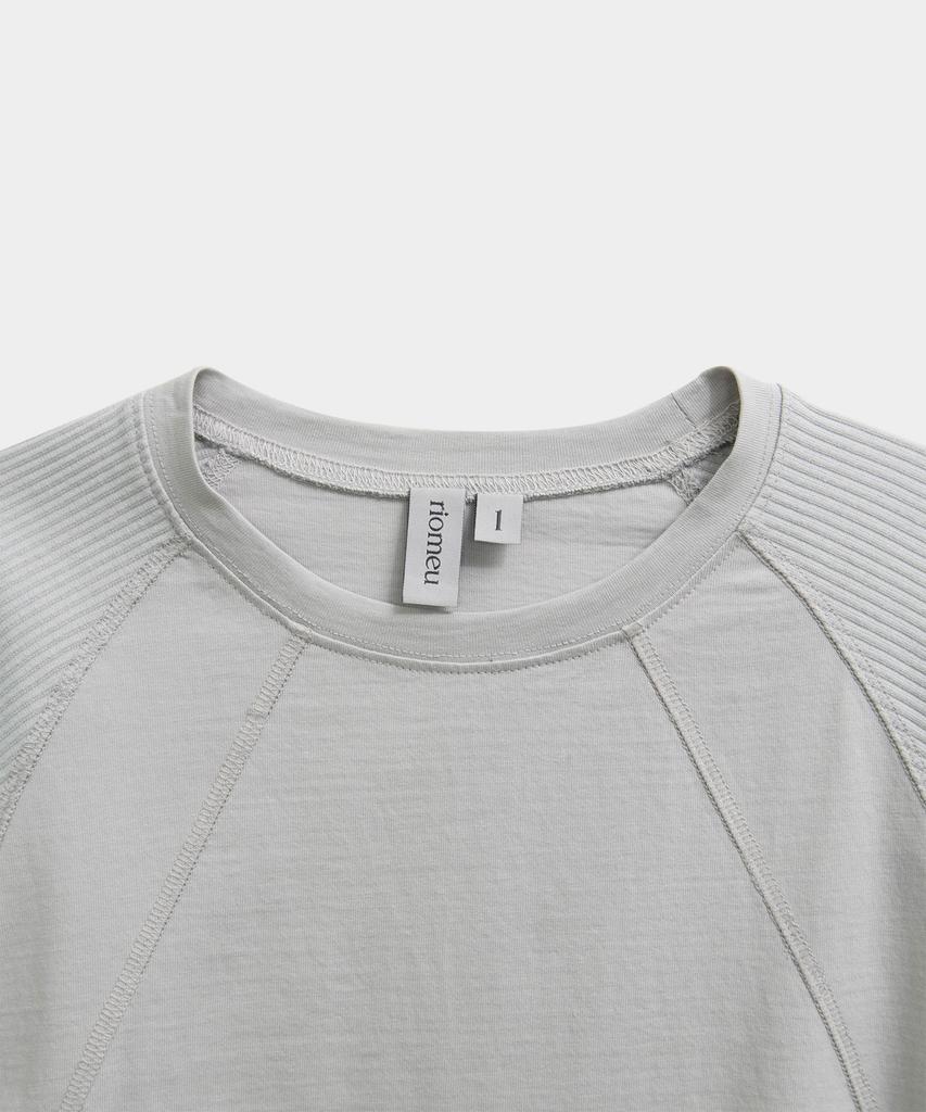 Liomeu Contrast Cut Long Sleeve Tee_Gray : Radiant079