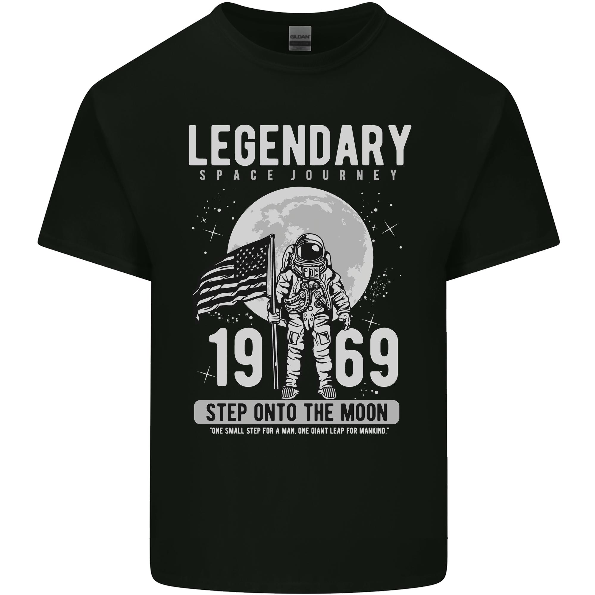 Legendary Space USA Moon Landing Astronaut Unisexs Light Cotton TShirt S