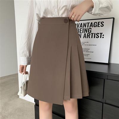 Elegant Pleated Skirt for Women's Formal Occasions High Waist A Line Skirts
