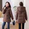 Long Warm Cotton Coat for Women Winter Fashion Casual Jacket