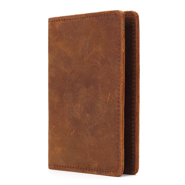 

Unisex Genuine Leather Passport Holder Women Vintage Cow Leather Passport Cover For Men Credit Card Case Travel Wallet кофейный