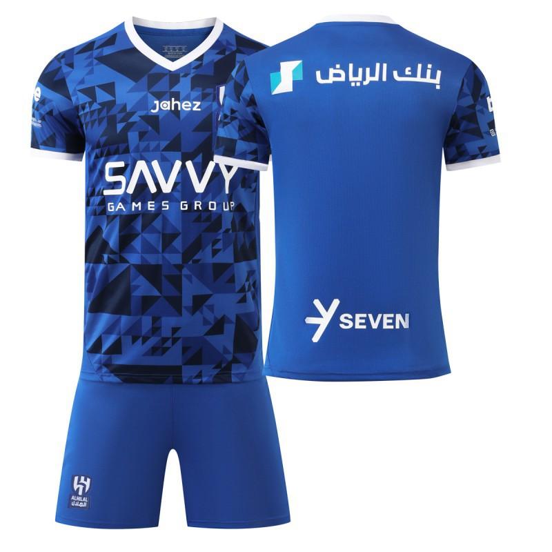 Football Training Uniform 2425 Riyadh Crescent Blue Home Clothing Neymar No. 10 Jersey Set 16