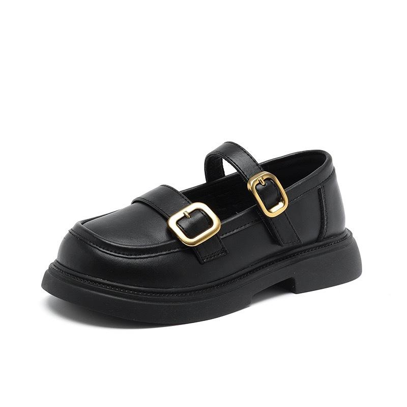 Girls shoes Children's princess small leather shoes 2025 spring and summer new loafers black soft-soled British spring single shoes