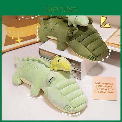 Adorable Plush Alligator Mother And Baby Pillow Toy With Soft Short Plush For Kids
