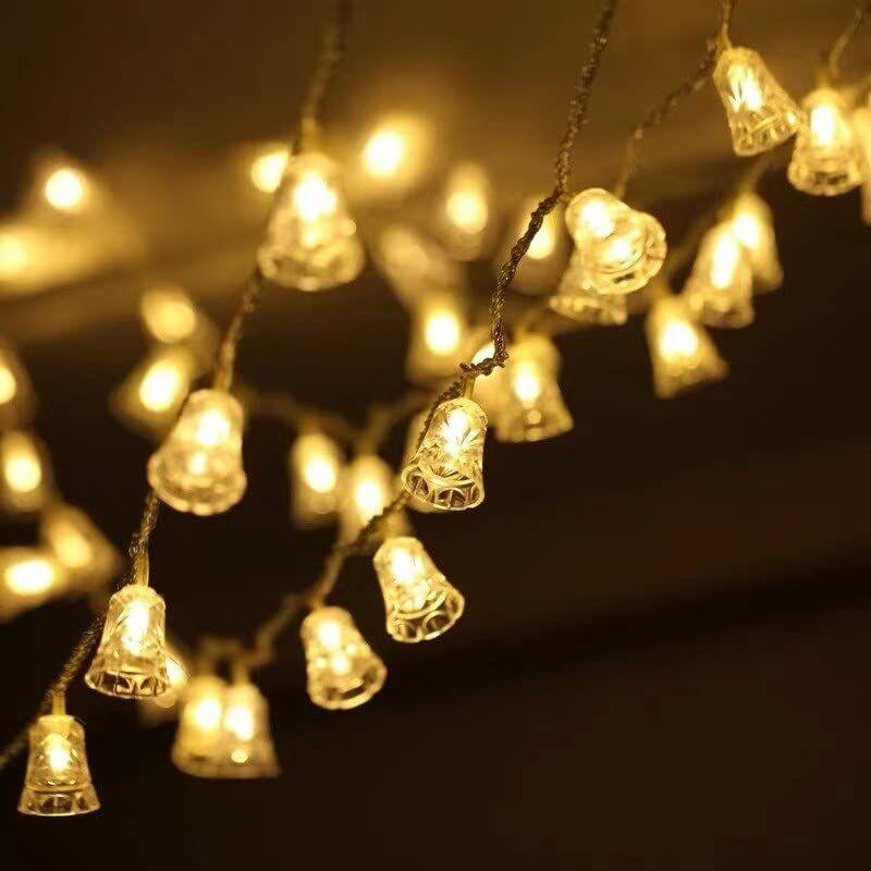 Plastic Christmas Jingle Bell Light String (3m, 16 LED, Warm White) LED Fairy Lights
