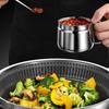 With Clear Lid and Handle Stainless Steel Seasoning Containers 500ml Spice Jars  for Home Kitchen