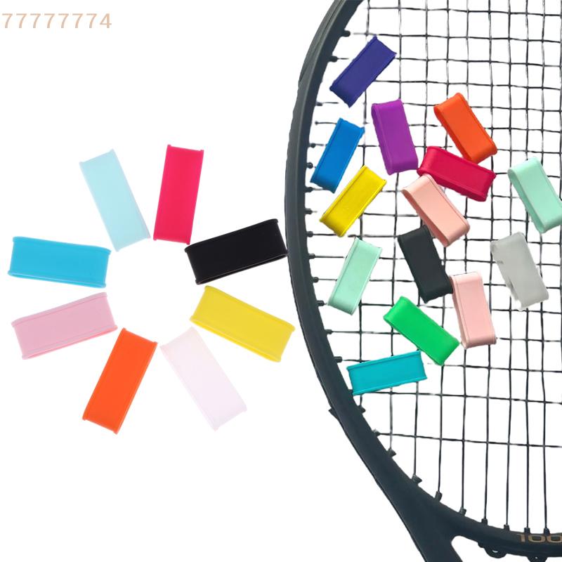 4Pcs Elastic Handle Closure Stretchable Tennis Accessories Silicone Tennis Racket Grip Rings Rubber Sweat-Absorbing Bands
