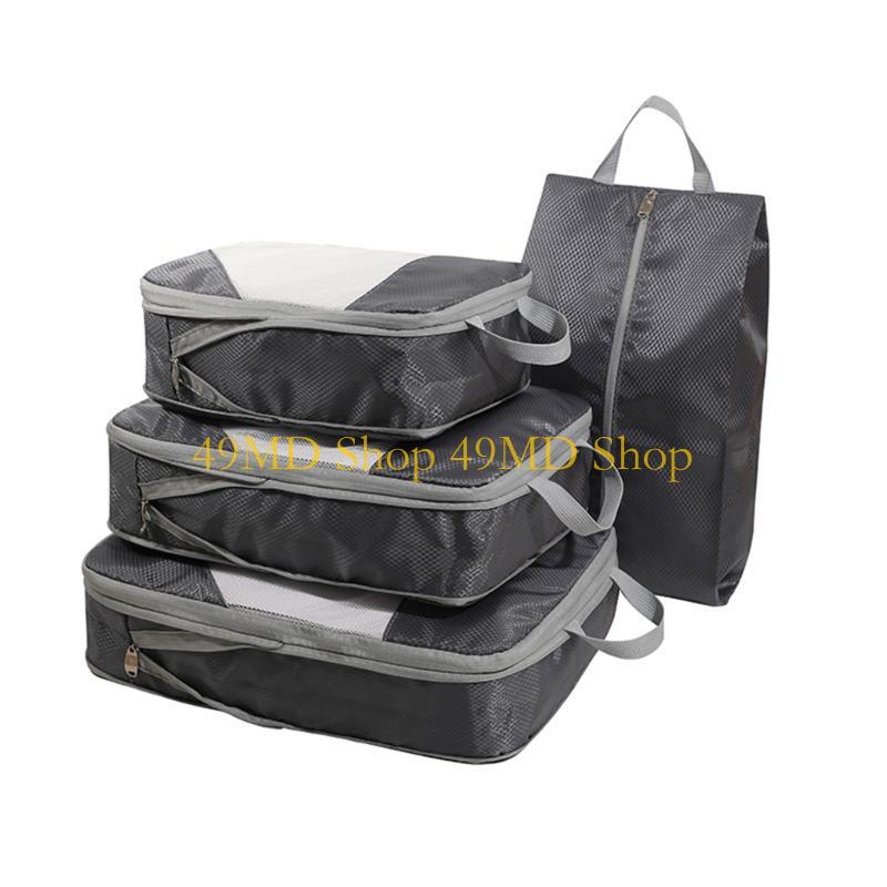 49MD 4 Set Travel Packing Cubes Compression Packing Cubes for Suitcase Luggage Cubes Suitcase Bags Travel Essential
