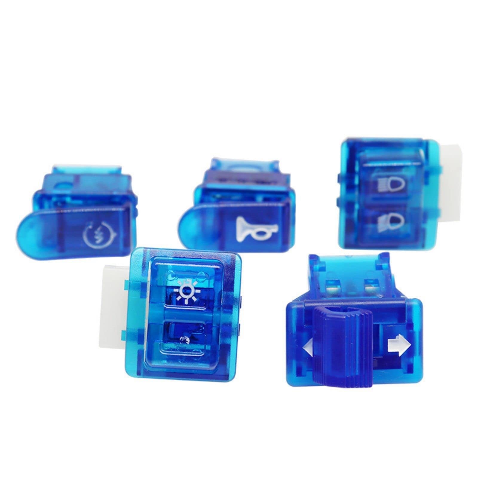 

Teagle Blanc Bike Skeleton Switch Set General Purpose Handle Button DioAF18AF25SRTAABS 5 Piece Set Blue Blue