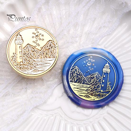 Personalized Letter Seal Brass Wax Stamp Head, Vintage European Embossed Relief Engraved Replacement Head Sealing for Wedding Invitation Envelope