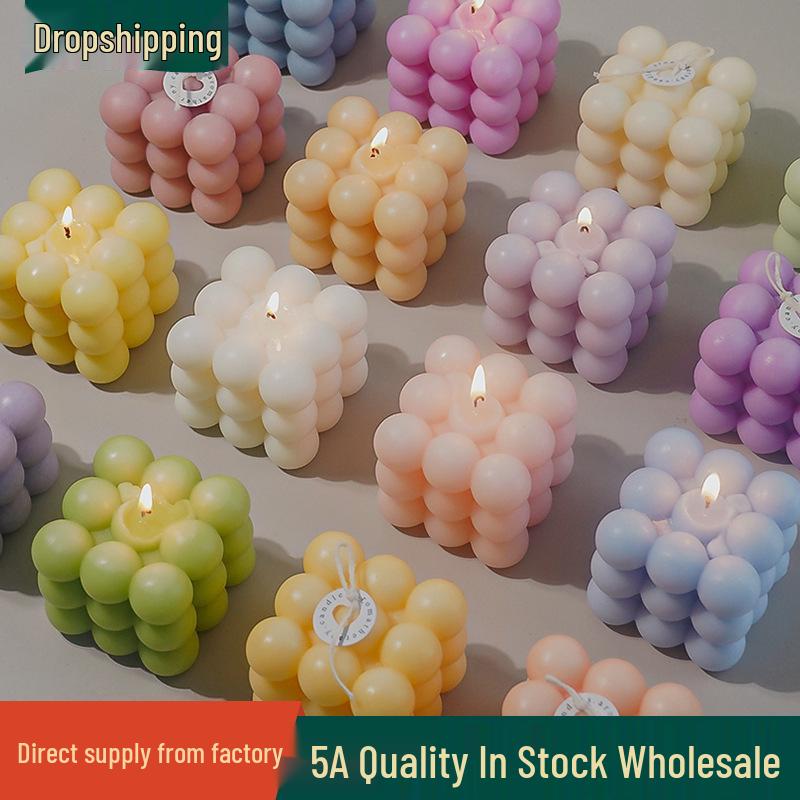 Handmade Scented Cube Candle Gifts - Creative Atmosphere Ornaments for Birthdays