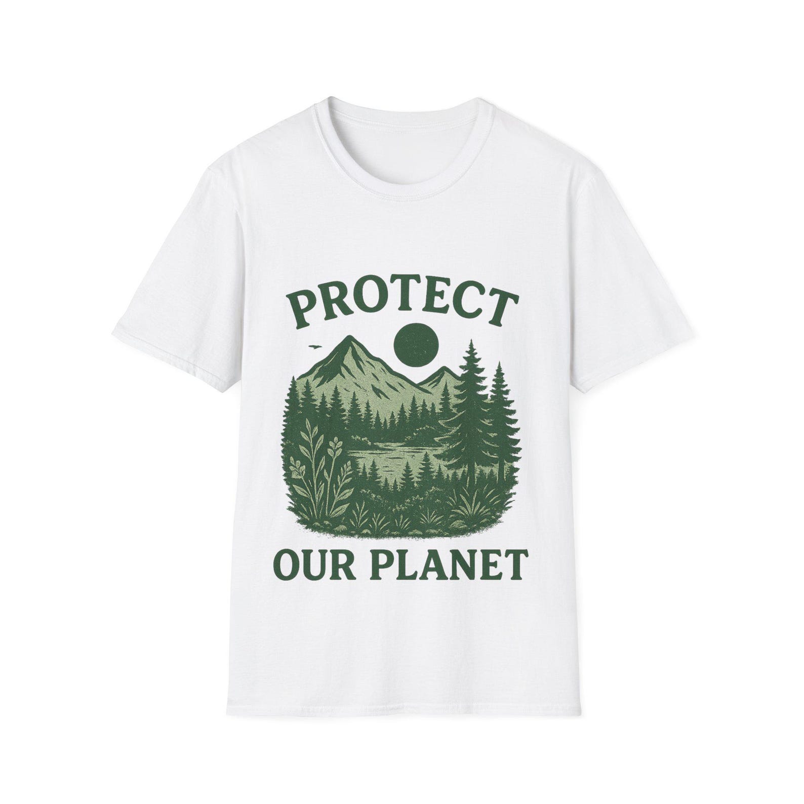 Eco-Friendly Nature Graphic T-Shirt, Protect Our Planet Shirt, Unisex Tee, Sustainable Apparel, Earth Day Gift, Outdoor Enthusiast Wear 4XL