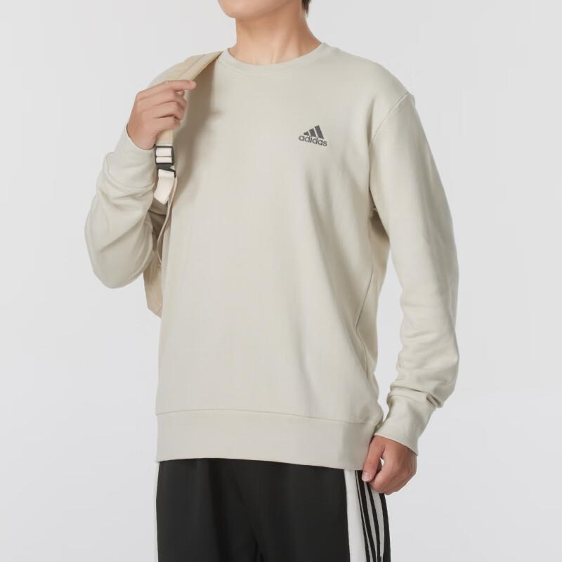 adidas Sweatshirts Men's Beige Crew Neck Moderate Other JG8493