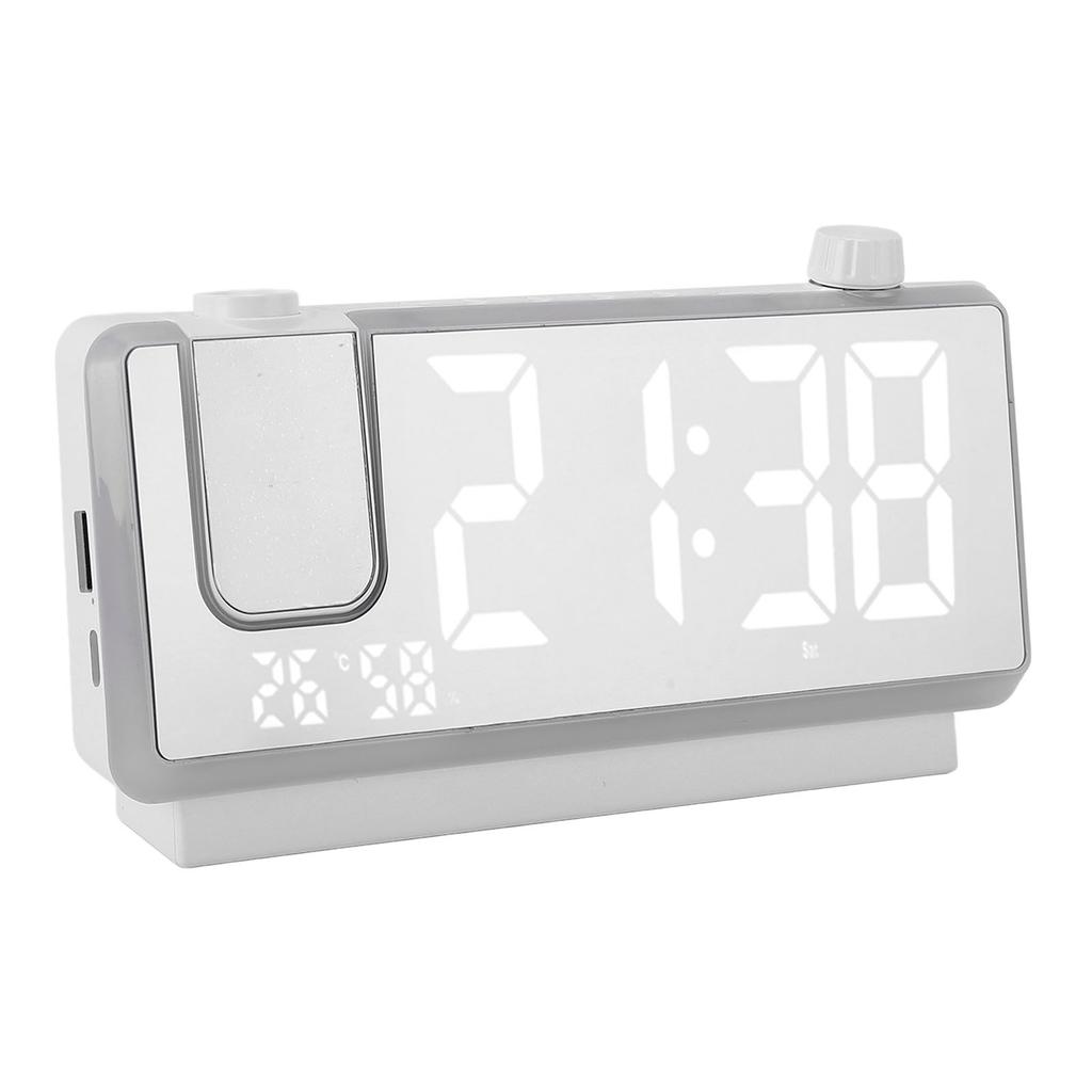 LED Projection Clock Large Display Color Screen Mirror Digital Electronic for Home Bedroom Desktop Snooze Wake Up