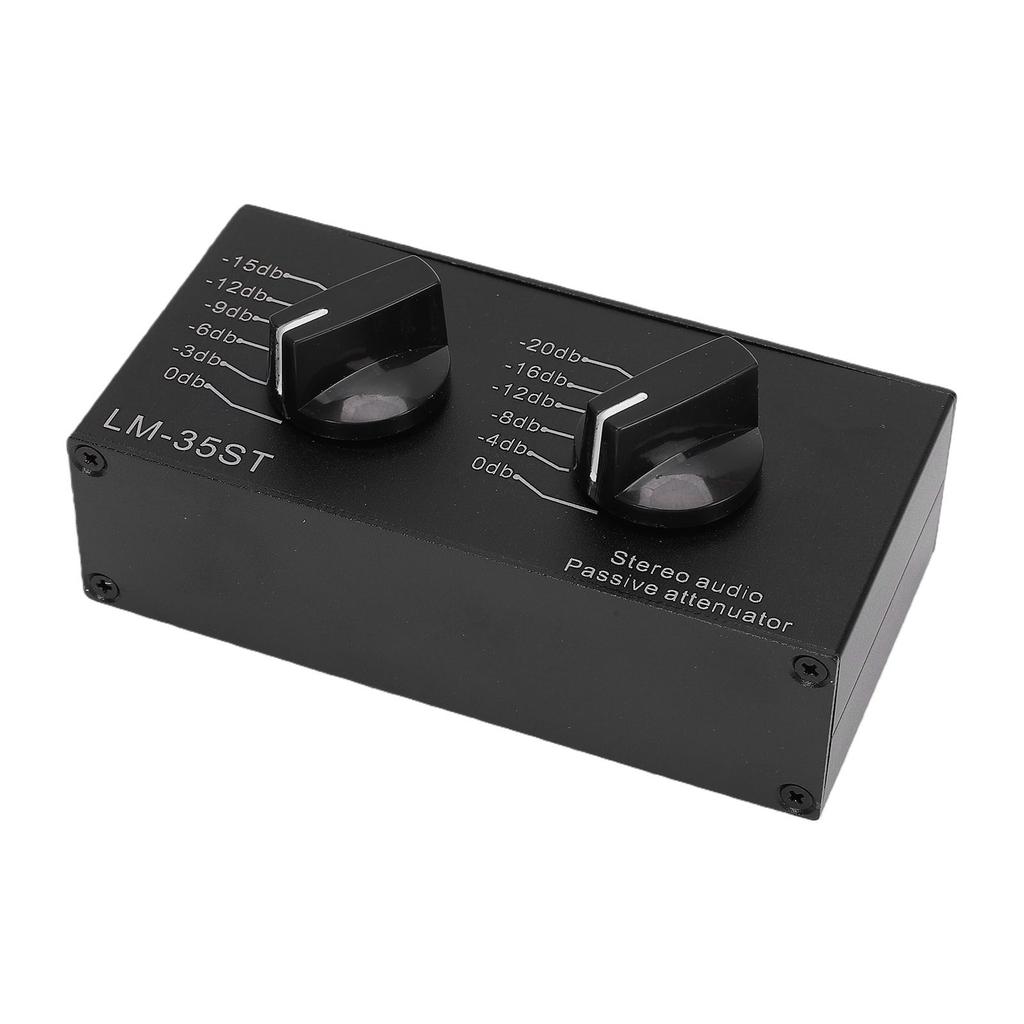 Stereo Sound Passive Attenuator Dual Channel High Levels to Low Levels 6 Switch Mode 3.5mm AV Interface Adjustable