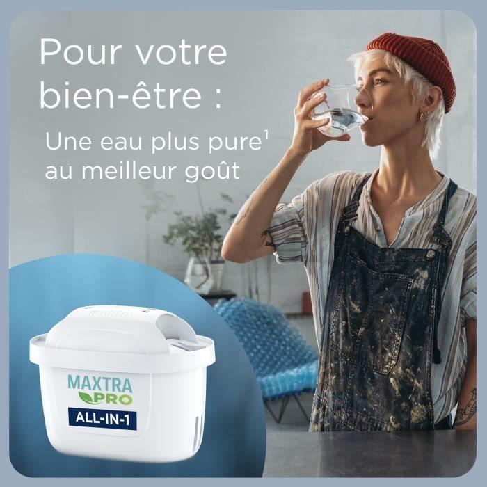Carafe filtrante BRITA - Marella Rouge - Capacité 2,4L dont 1,4L d'eau filtrée - 1 Cartouche Maxtra Pro All-In-1 incluse
