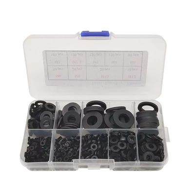 210/350/500pcs Black White Nylon Washers M2-M10 Multi-Size Flat Washer Corrosion-Resistant Gasket Ring Kit Electronic Repair