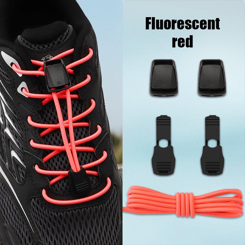 Buckle for Kids & Adults Elastic Laces for Sneakers No-Tie Shoe Lace Fastener Press Spring Lock Shoelace Running Shoes Fix Clips
