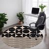 1pc Black and White Abstract Pattern Office Round Area Rug, Mat Suitable For Office, Under Office Chairs Bedroom Living Room Home Decor, Room Deco