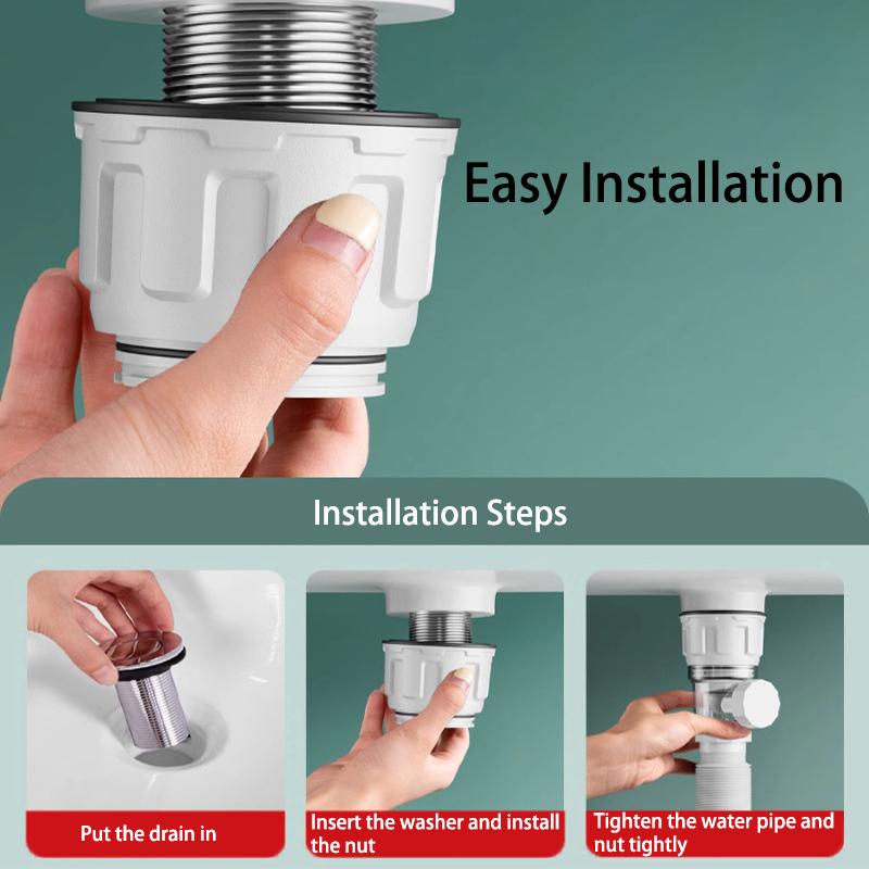 Universal Kitchen Washbasin Drain Pipe Horizontal Wall Drain Device Anti-odor Drain Pipe Bathroom Accessories