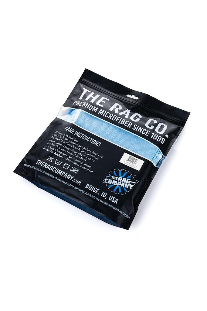 The Rag Company Diamond Weave Glass Window for Car Washes and Detailing & Towels, 6-Count, Blue,