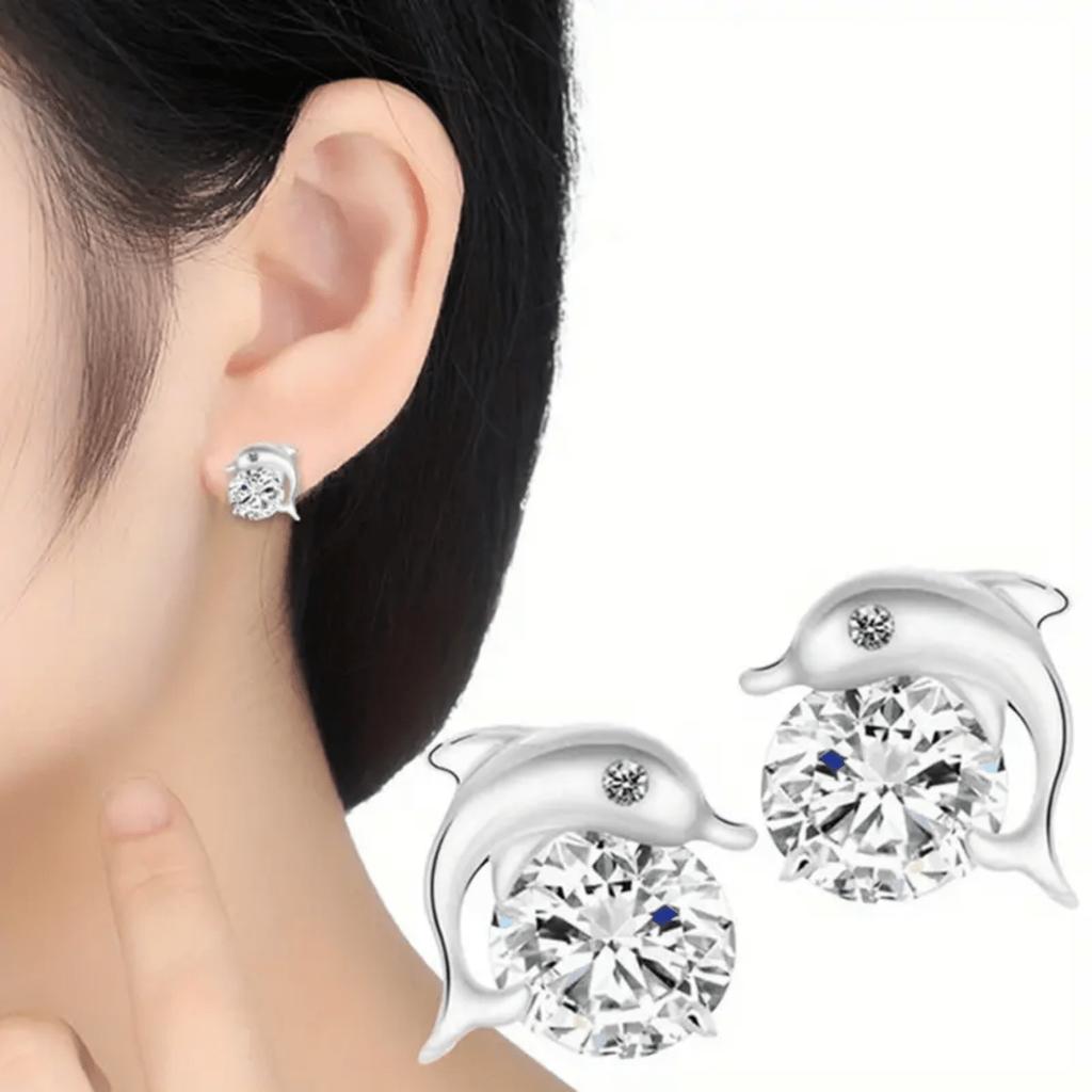 A Pair of Earrings and High-end Luxury Synthetic Zircon Earrings