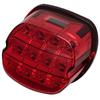 LED Tail Light, Red, Slim, Club Style, for Sportster, Softail, Touring, and Dyna