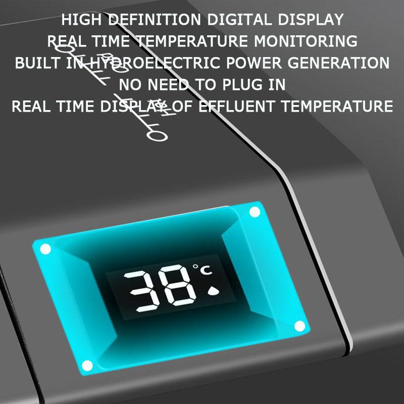 Brass 4 in 1 Square Key Button Switch Design Hot and Cold Shower Head Set with Mixer Faucet Digital Display Shower Set