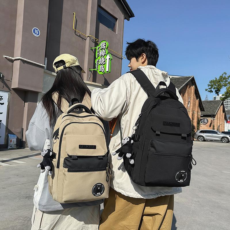 College Student Schoolbag Women's New Japanese Simple Travel Backpack Men's Junior High School High School Students Large-capacity Backpack