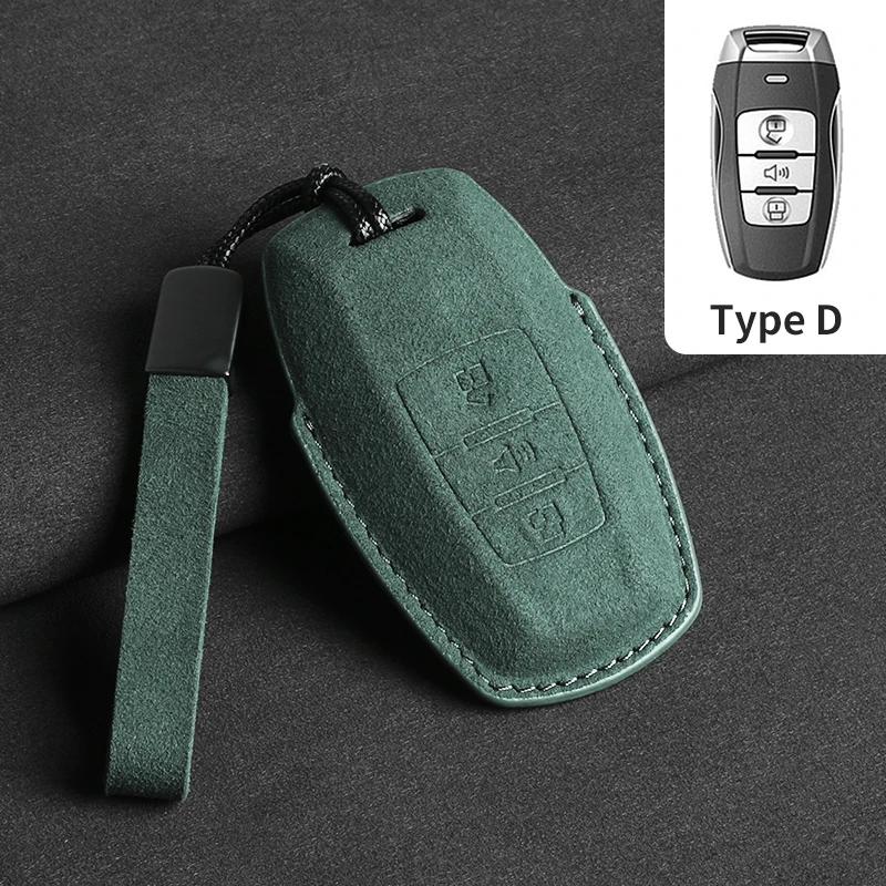 Car Key Case Protector Cover for Great Wall Haval/Hover H6 Dargo M6 PLUS Cratos H9 JOLION F5 H2S F7 H7 Suede Car Key Keychain