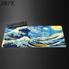 XXL Xcm Black and White Giant Wave Keyboard Game Anime Mouse Pad Nonslip Rubber Art Computer Desk Mat Carpet With Lockedge